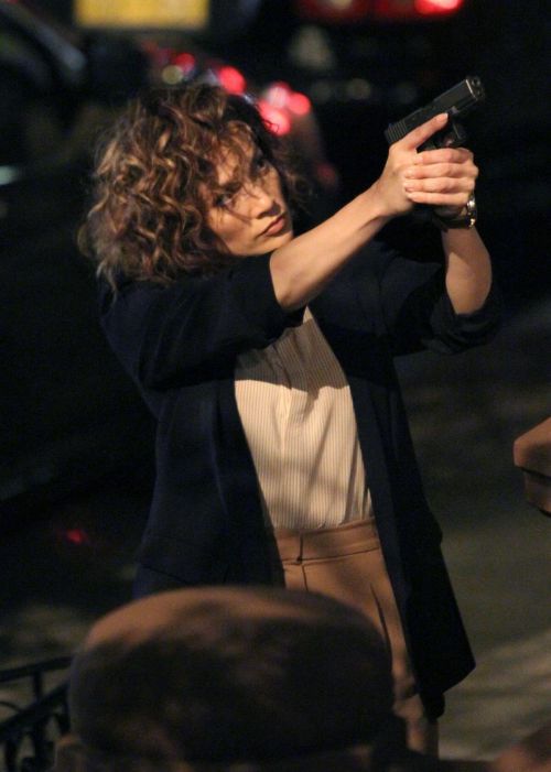 Jennifer Lopez on the Set of Shades of Blue in New York