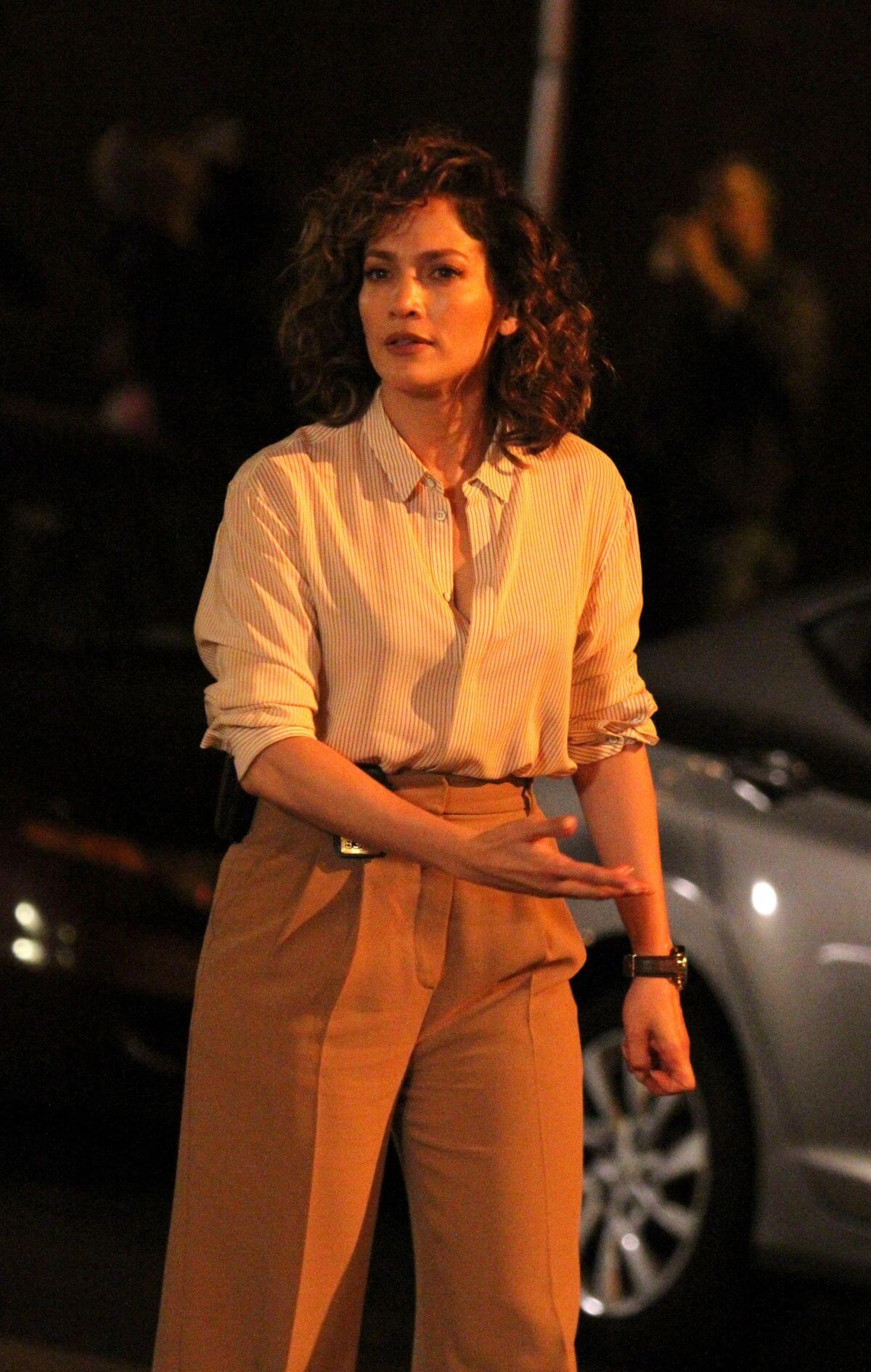 Jennifer Lopez Stills on the Set of Shades of Blue in New York