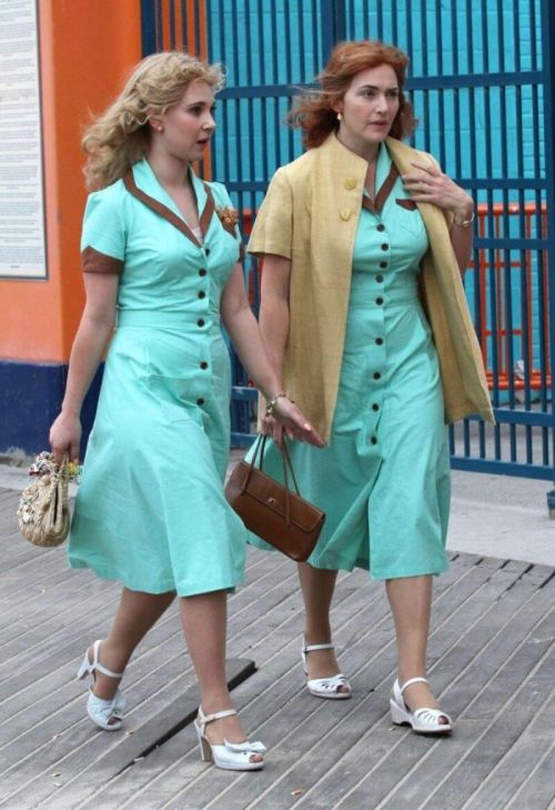 Kate Winslet & Juno Temple Wear Matching Blue Dresses for Woody Allen Movie 2