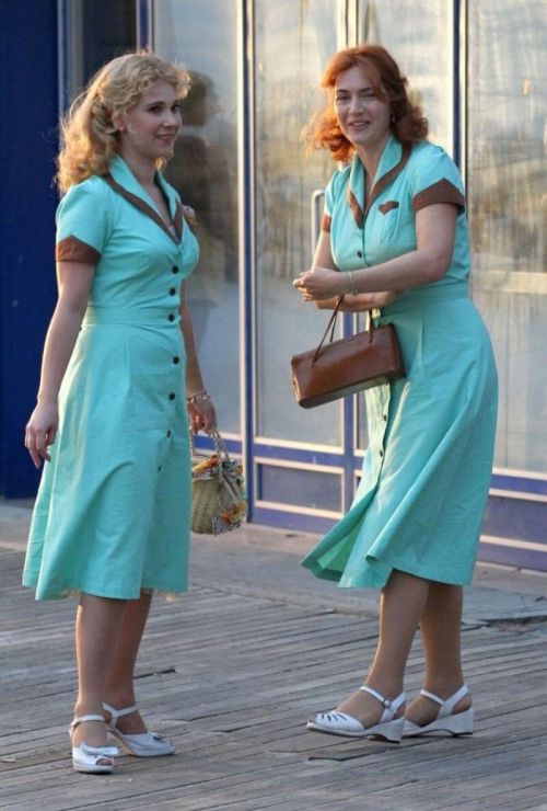 Kate Winslet & Juno Temple Wear Matching Blue Dresses for Woody Allen Movie 3