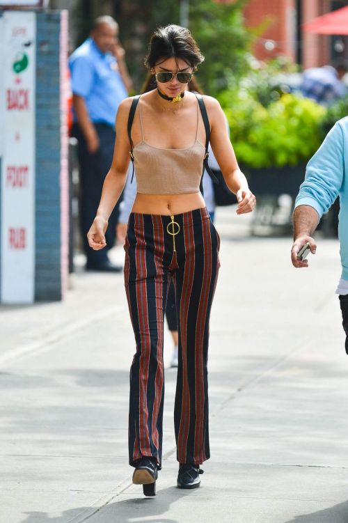Kendall Jenner Stills in a Halter Top Out and About in New York 7