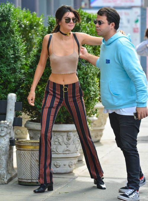 Kendall Jenner Stills in a Halter Top Out and About in New York