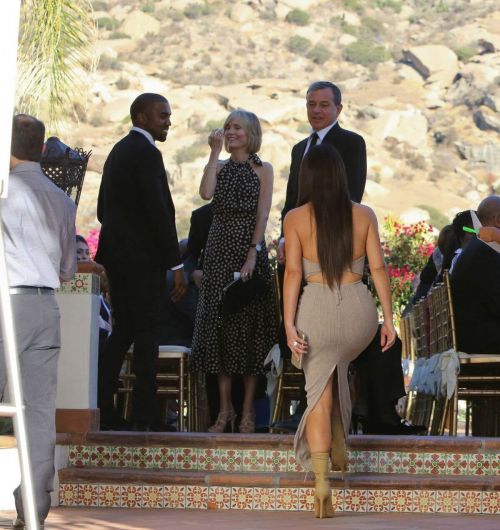 Kim Kardashian and Kanye West At Wedding Of Their Friends In Simi Valley 20