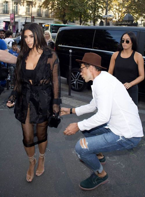 Kim Kardashian Stills Gets Kissed by Vitalii Sediuk in Paris 29