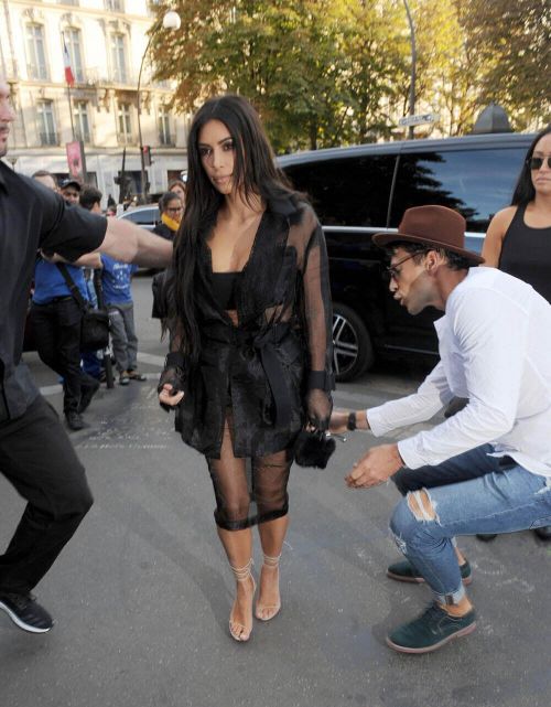 Kim Kardashian Stills Gets Kissed by Vitalii Sediuk in Paris 9