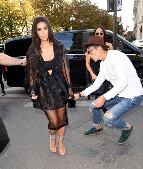 Kim Kardashian Stills Gets Kissed by Vitalii Sediuk in Paris 17