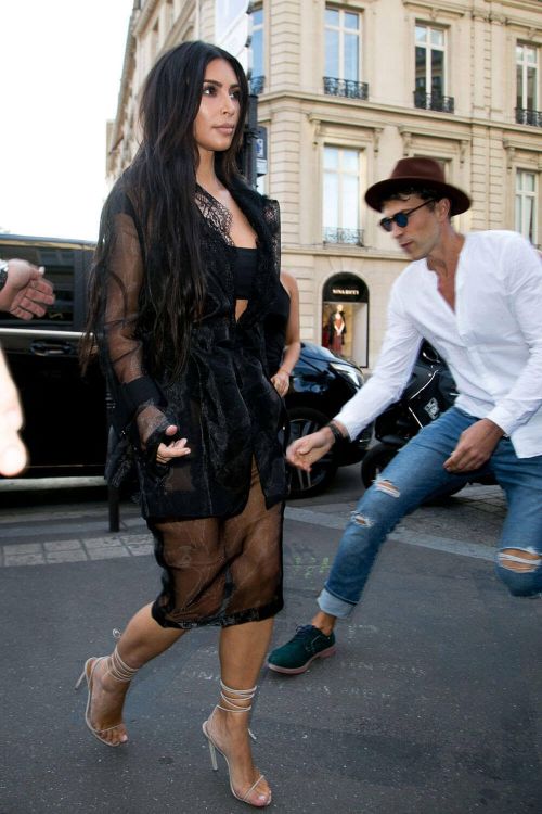 Kim Kardashian Stills Gets Kissed by Vitalii Sediuk in Paris 20