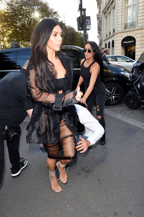 Kim Kardashian Stills Gets Kissed by Vitalii Sediuk in Paris 23
