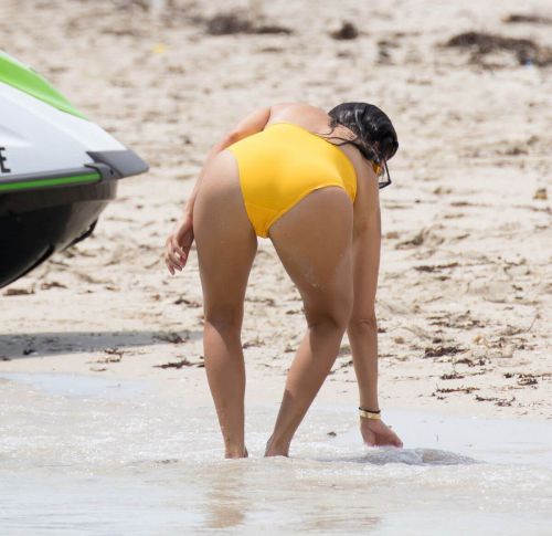 Kourtney Kardashian in Swimsuit at a Beach in Miami Photos