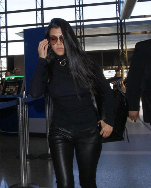 Kourtney Kardashian Stills at LAX Airport in Los Angeles
