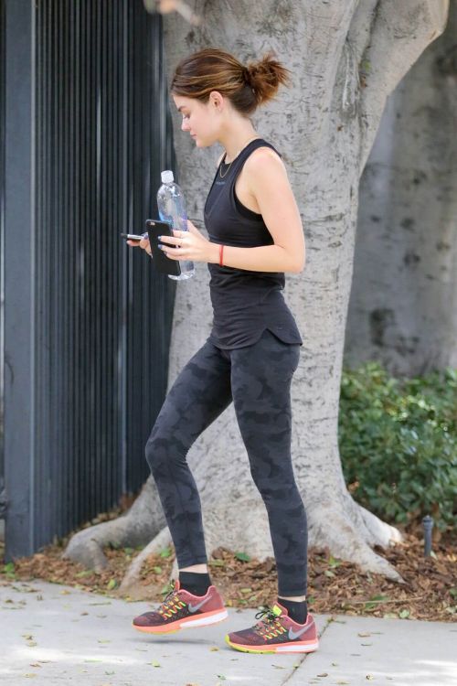 Lucy Hale Stills Arrives at a Gym in Los Angeles 1