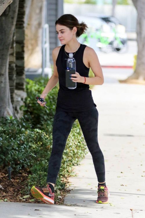 Lucy Hale Stills Arrives at a Gym in Los Angeles 6