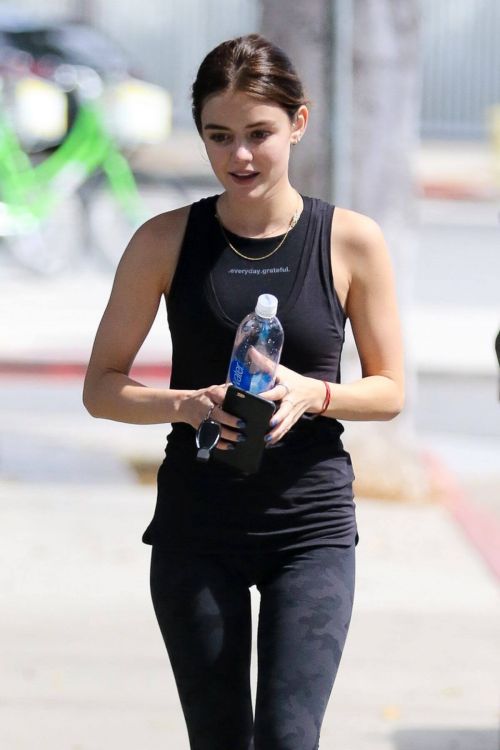 Lucy Hale Stills Arrives at a Gym in Los Angeles 9