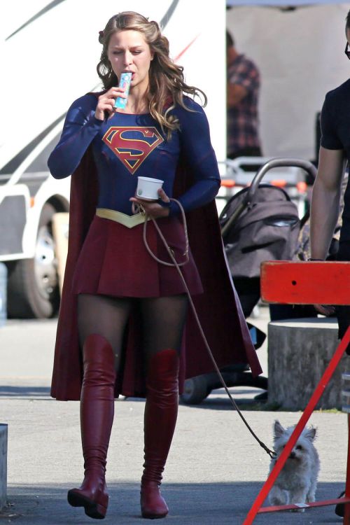 Melissa Benoist on the Set of Supergirl in Vancouver 4