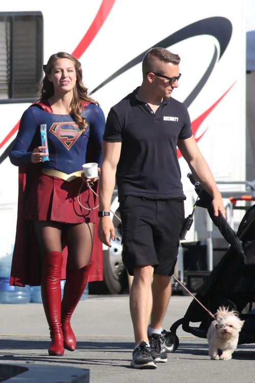 Melissa Benoist on the Set of Supergirl in Vancouver 6
