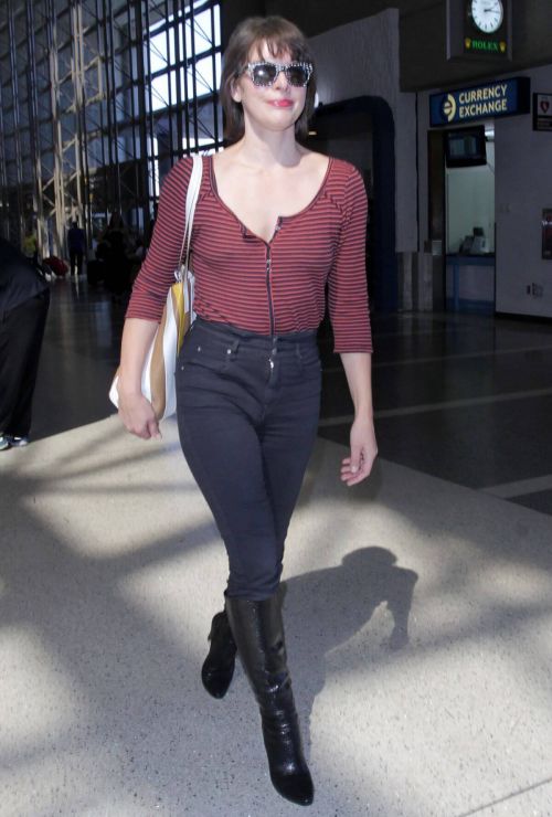 Milla Jovovich Stills at Los Angeles International Airport 4