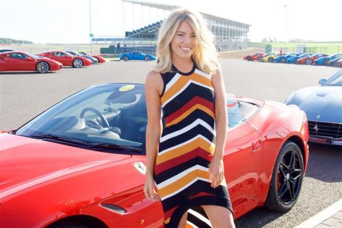 Mollie King at Ferrari California T Experience Day at Silverstone Stowe Circuit