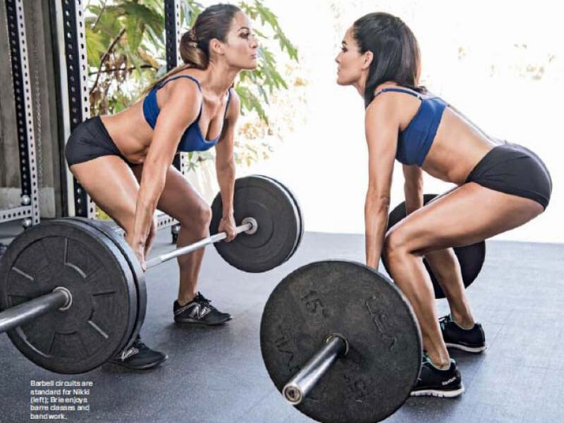 Nikki Bella and Brie Bella Stills in Muscle & Fitness Magazine Photoshoot 4