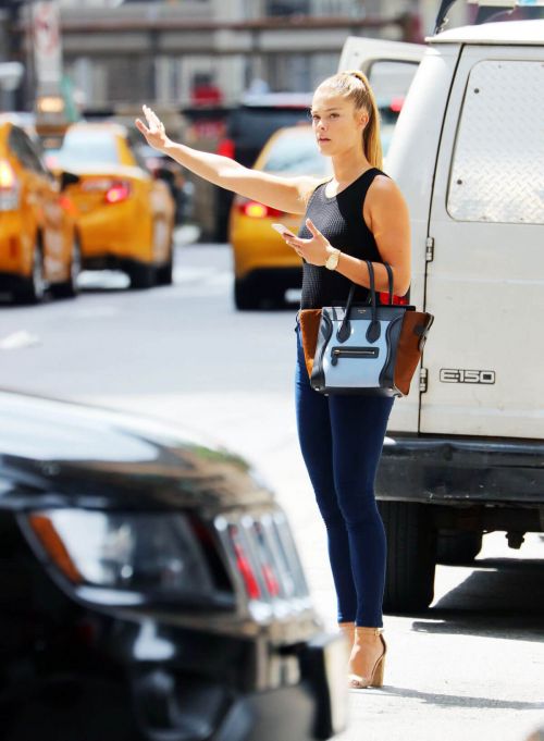 Nina Agdal in Jeans out and about in New York 2