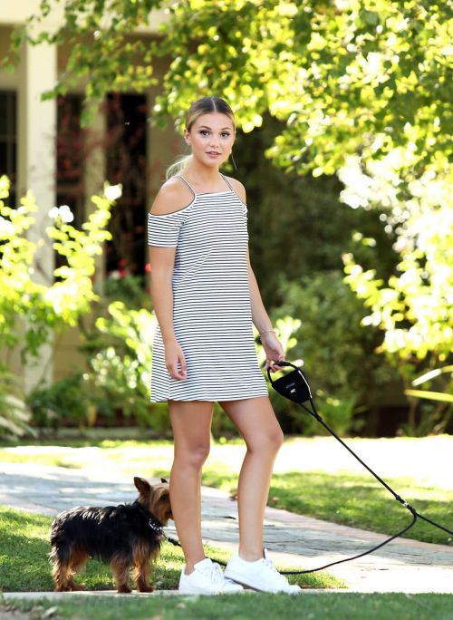 Olivia Holt Walking Her Dogs in Los Angeles 17