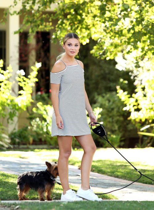 Olivia Holt Walking Her Dogs in Los Angeles 3