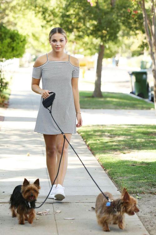 Olivia Holt Walking Her Dogs in Los Angeles 16