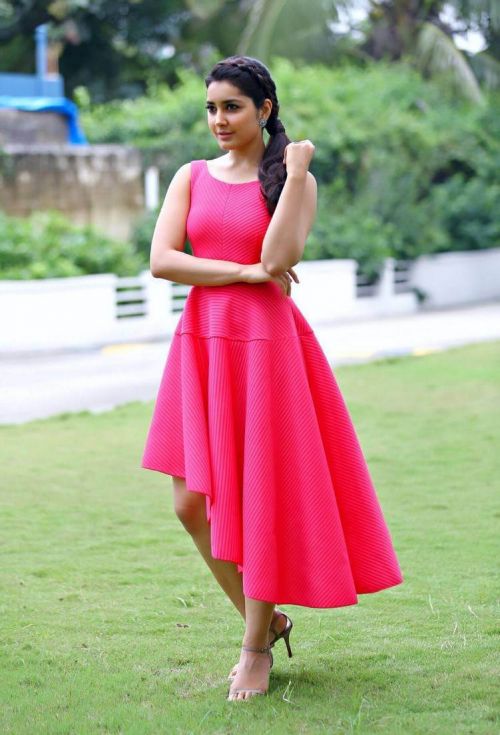 Rashi Khanna Hot Photoshoot in Pink Sleeveless Top 4