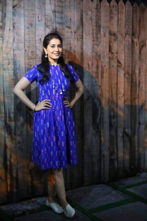 Rashi Khanna Hot Photoshoot in Royal Blue Dress Photos 1