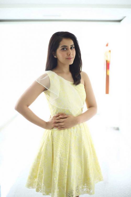 Rashi Khanna Photoshoot in Lemon Yellow Dress