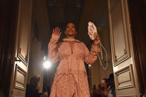 Rihanna Stills takes her place at her Fenty x Puma catwalk show at Paris Fashion Week 1