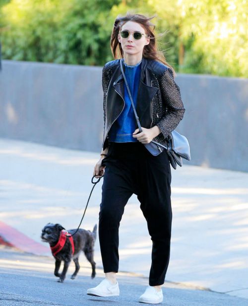 Rooney Mara Out with Her Dog in New York 5
