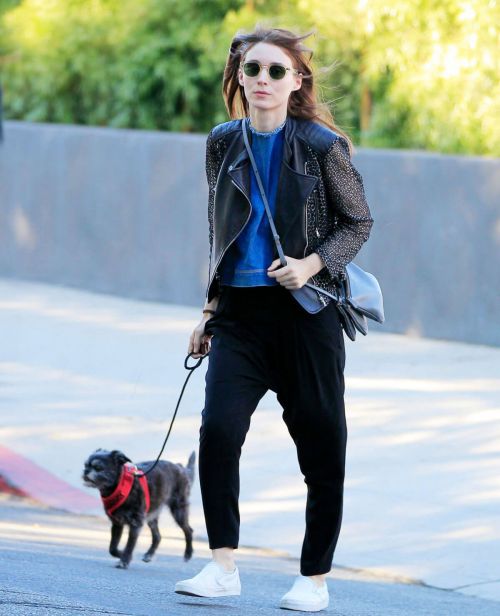 Rooney Mara Out with Her Dog in New York 3