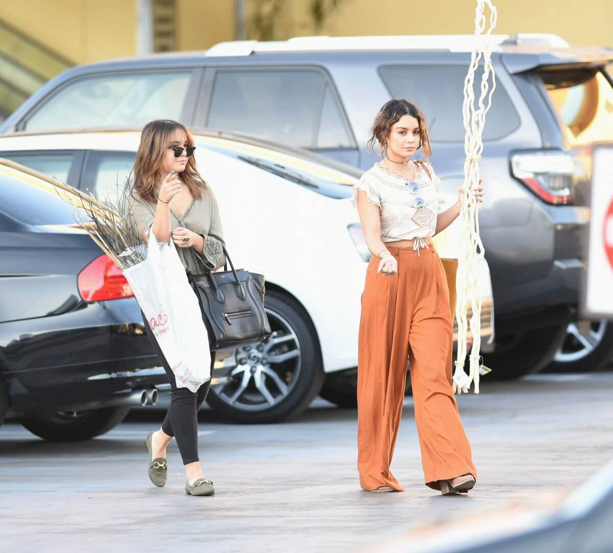 Vanessa and Stella Hudgens Stills Leaves Michaels and Aq Nail Salon in Los Angeles