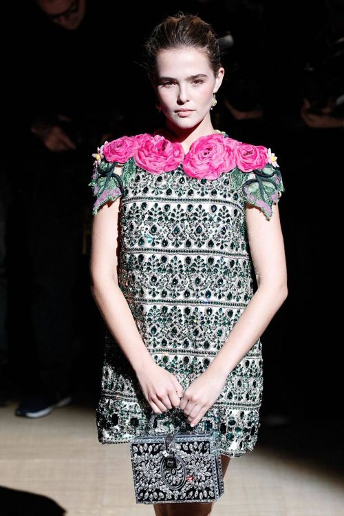 Zoey Deutch Stills at Dolce & Gabbana Fashion Show at Milan Fashion Week 5