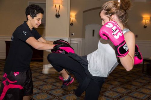 Emma Watson Stills at Shefighter Training with Lina Khalifeh in Ottawa Photos 1