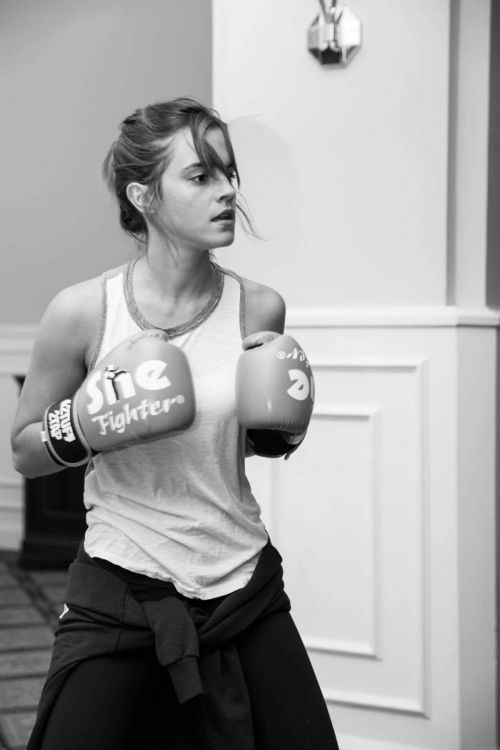 Emma Watson Stills at Shefighter Training with Lina Khalifeh in Ottawa Photos 1