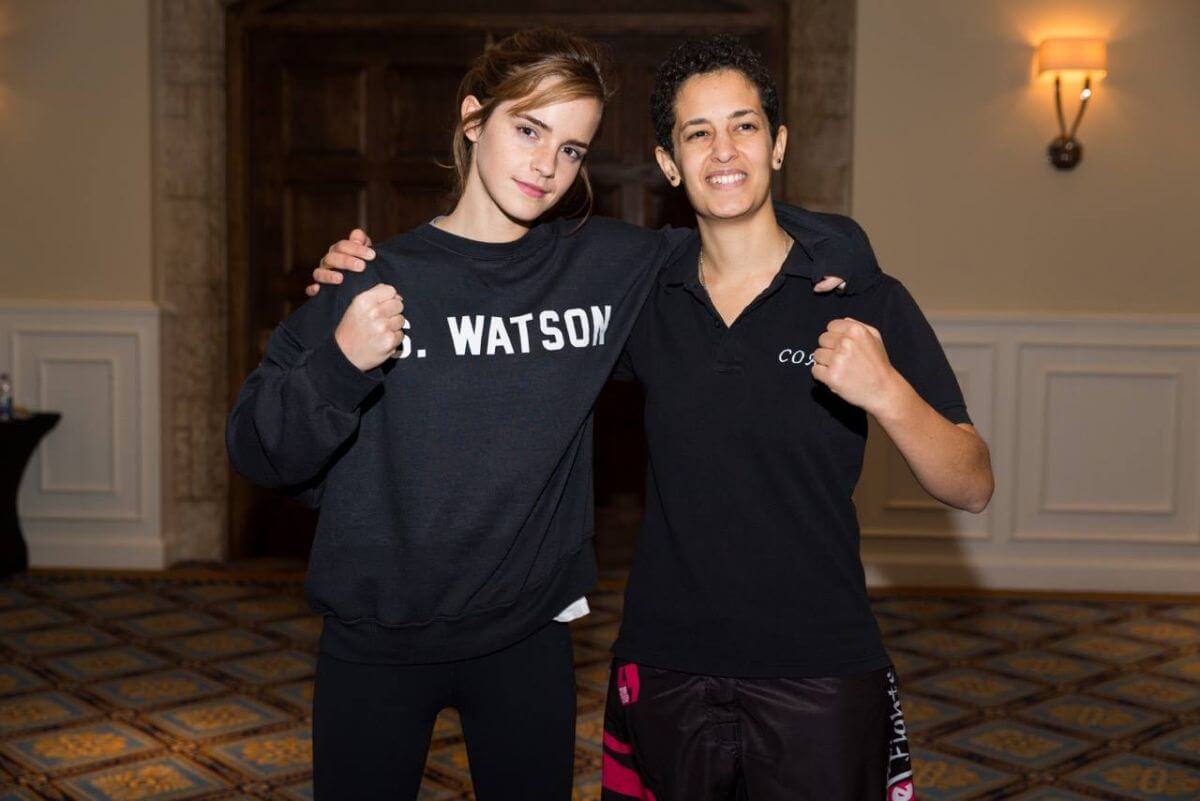 Emma Watson Stills at Shefighter Training with Lina Khalifeh in Ottawa Photos
