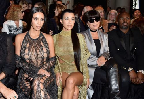 Kim Kardashian and Kourtney Kardashian Stills in Balmain Fashion Show 4