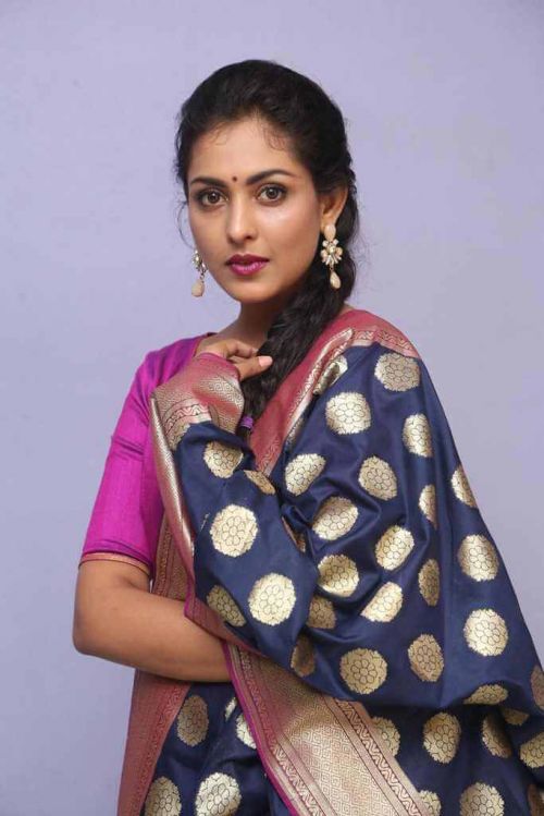 Madhu Shalini Photos in Violet Punjabi Dress 1