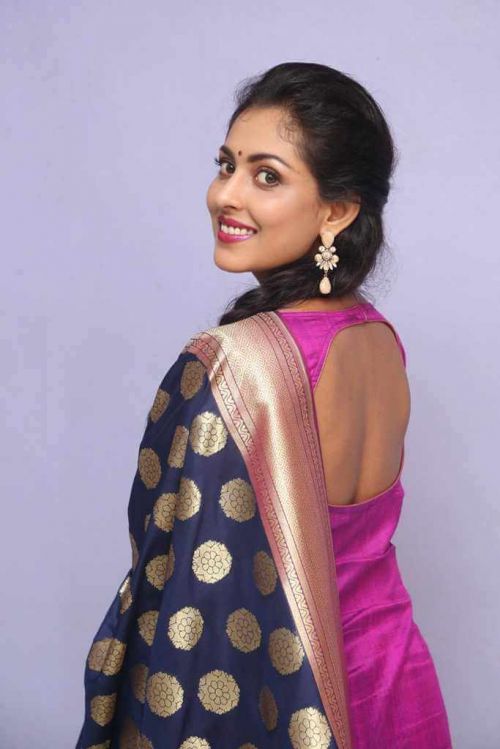 Madhu Shalini Photos in Violet Punjabi Dress 3