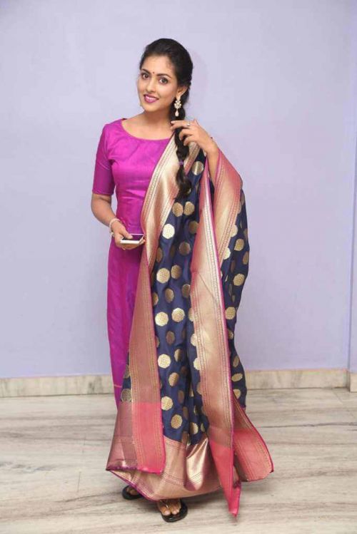 Madhu Shalini Photos in Violet Punjabi Dress 12