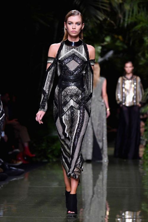 Stella Maxwell Stills at Balmain Fashion Show at Paris Fashion Week 2