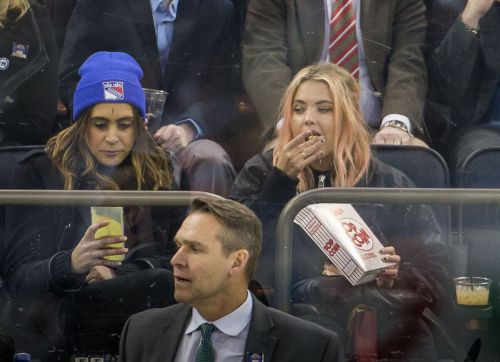Ashley Benson at Toronto Maple Leafs vs. New York Rangers Game in New York 2