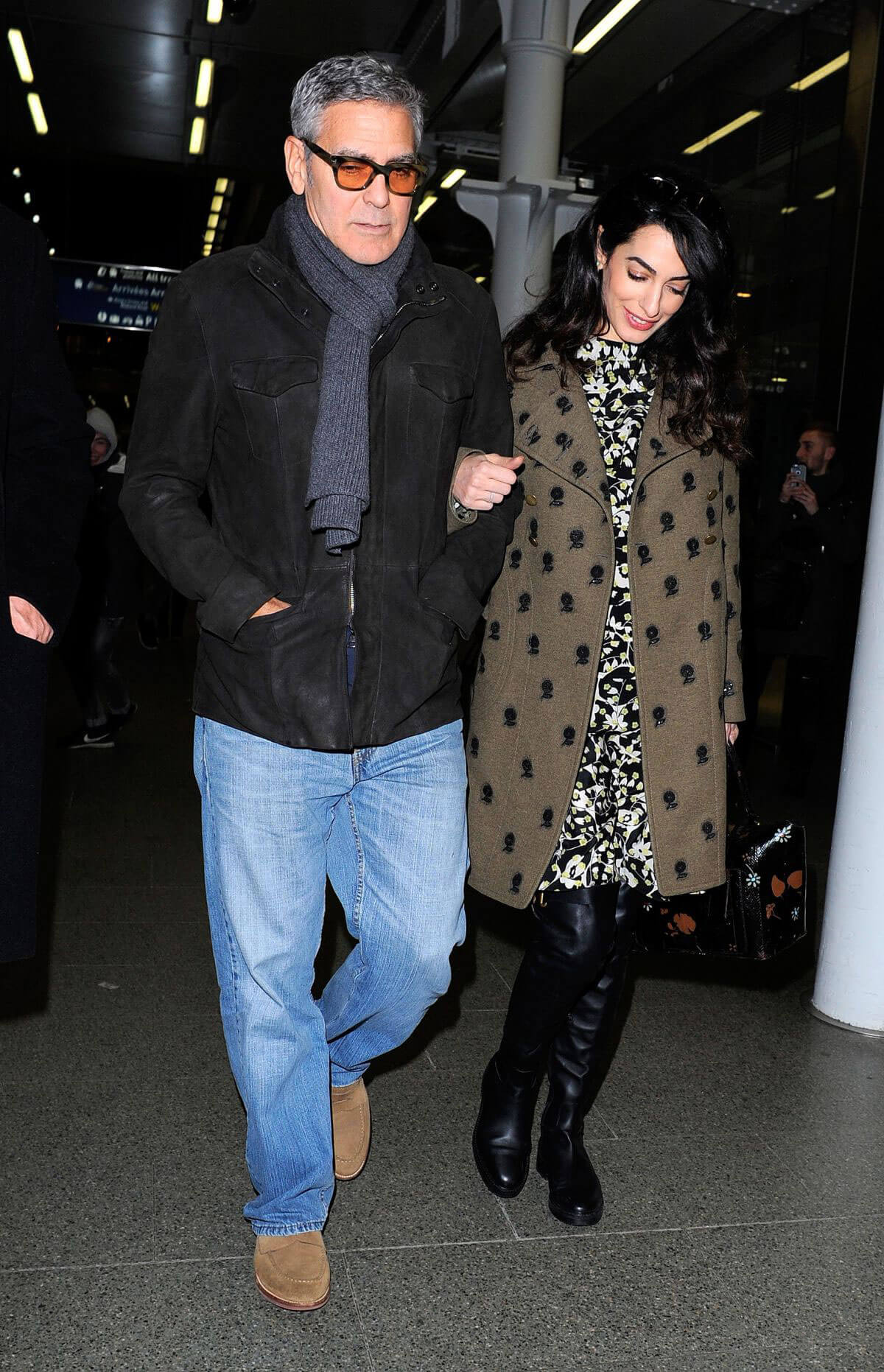 Amal Clooney and George Clooney at St Pancras Eurostar in London 12