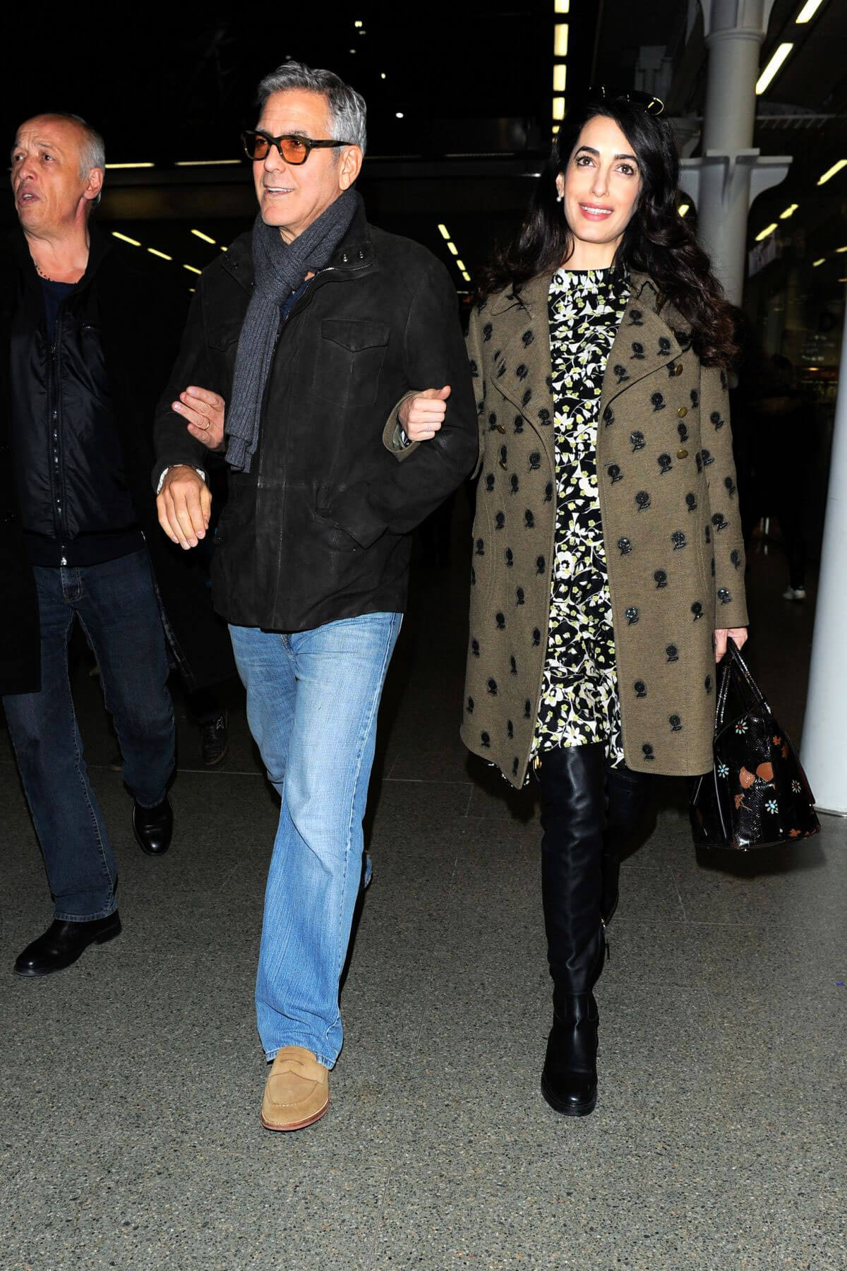 Amal Clooney and George Clooney at St Pancras Eurostar in London 9