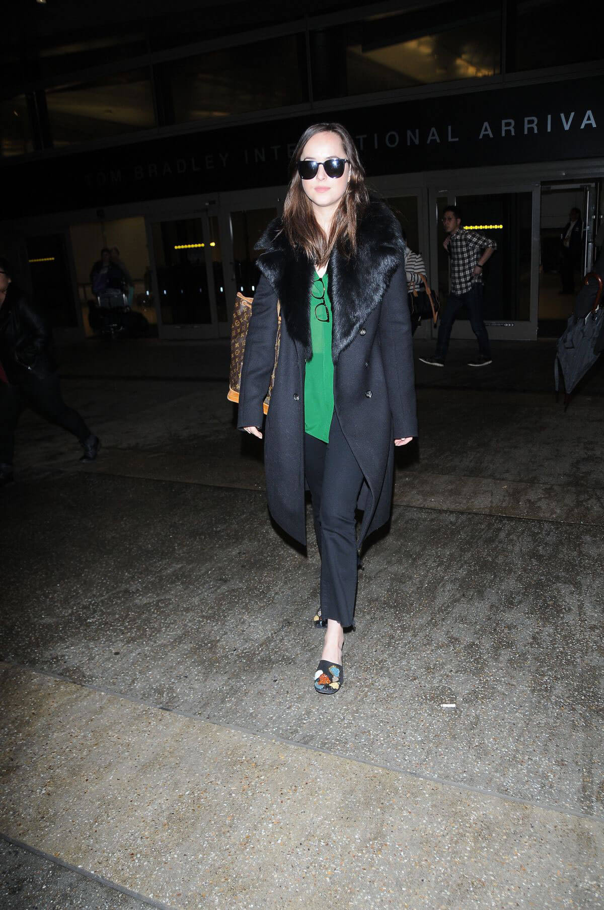 Dakota Johnson at Los Angeles International Airport