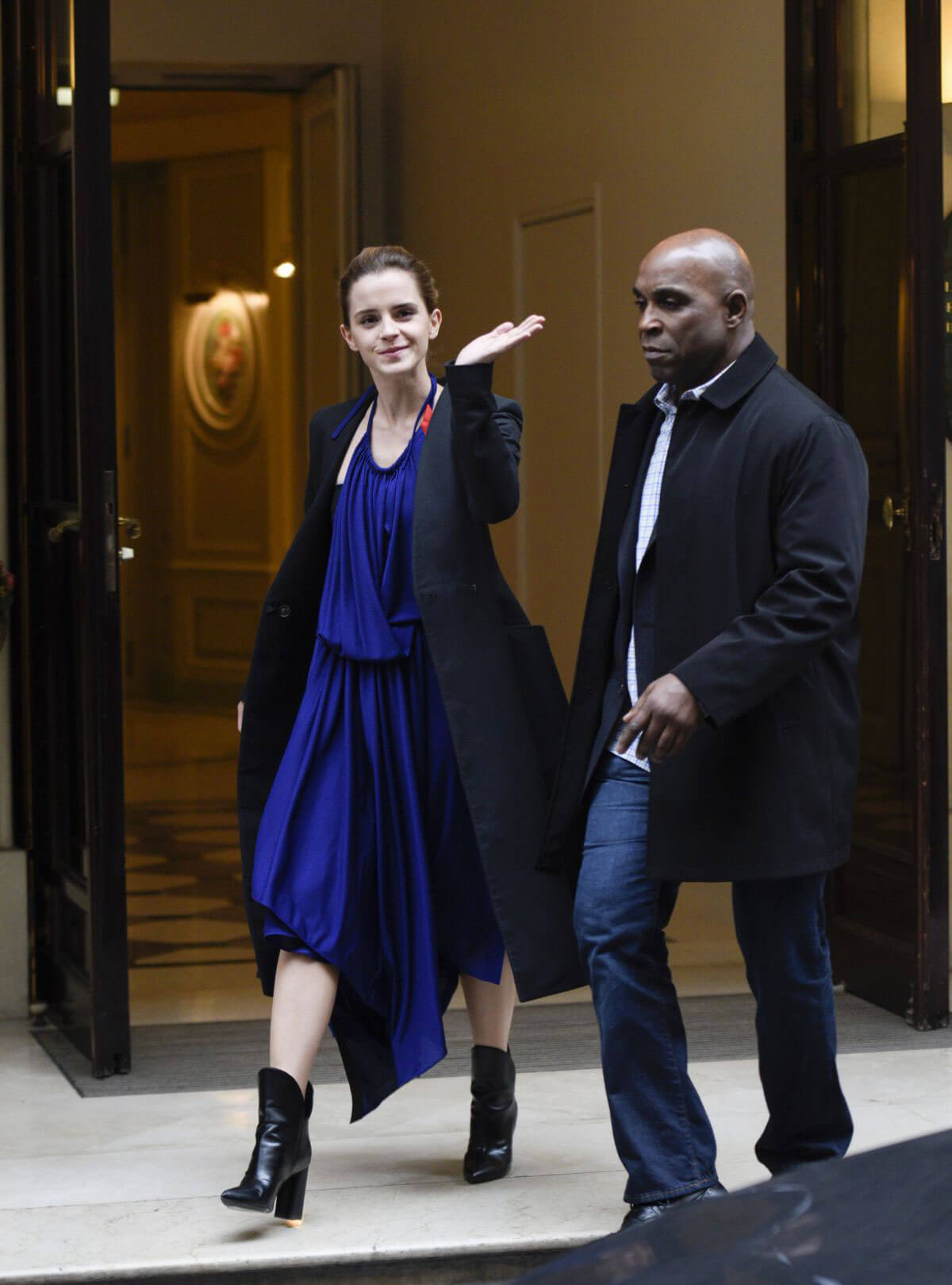 Emma Watson Stills Leaves Her Hotel in Paris