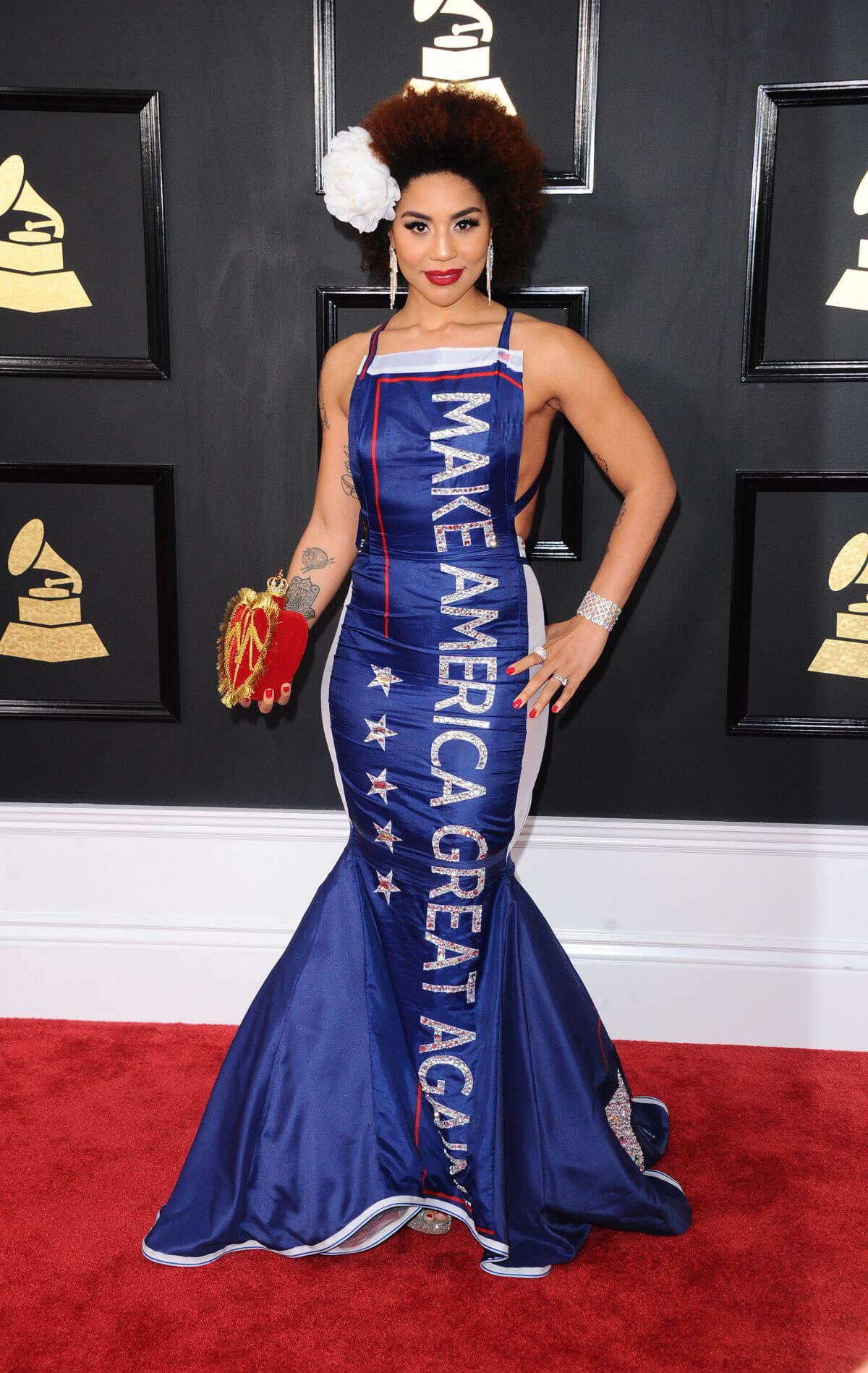 Joy Villa at 59th Annual Grammy Awards in Los Angeles