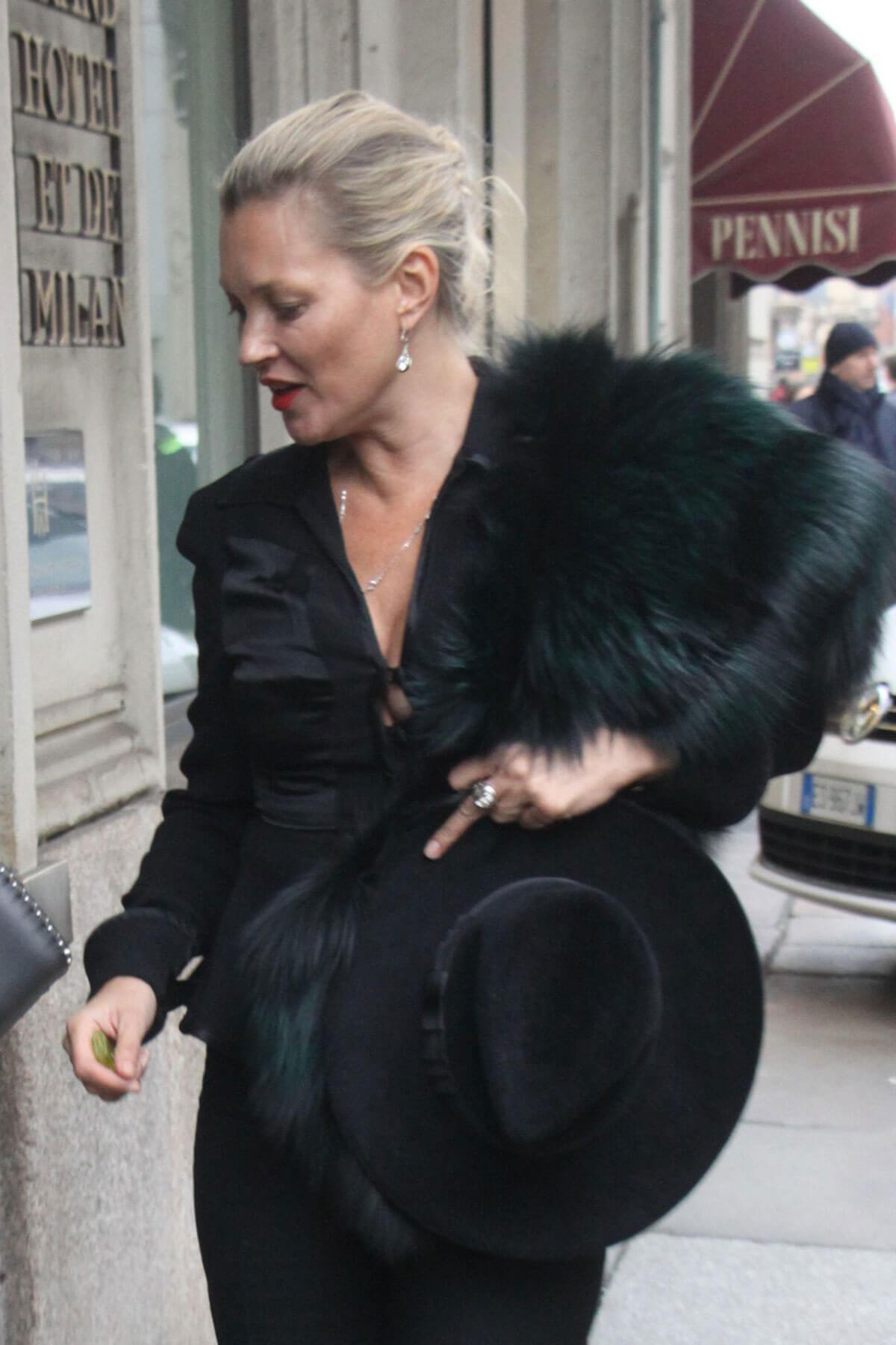 Kate Moss Stills Out and About in Milan