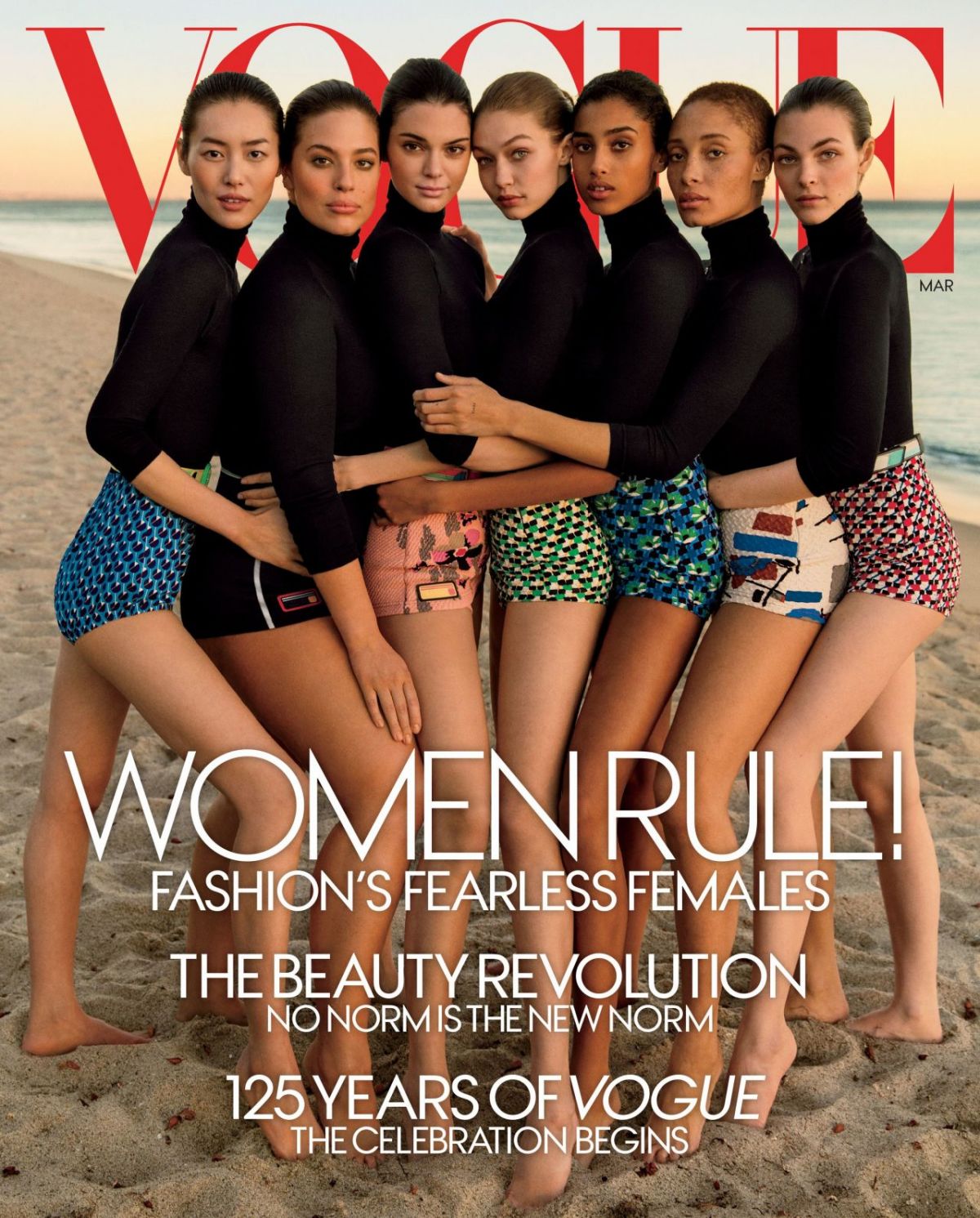 Kendall Jenner, Gigi Hadid, Liu Wen, Ashley Graham & Adriana Lima in Vogue Magazine March 2017 Kendall Jenner, Gigi Hadid, Liu Wen, Ashley Graham & Adriana Lima in Vogue Magazine March 2017